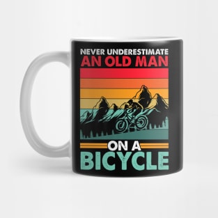 Never Underestimate An Old Guy With A Bicycle Mug